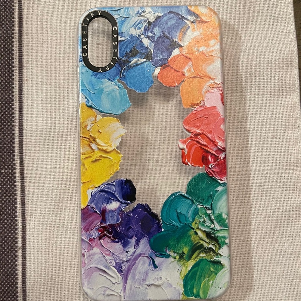 iPhone XR case rainbow used